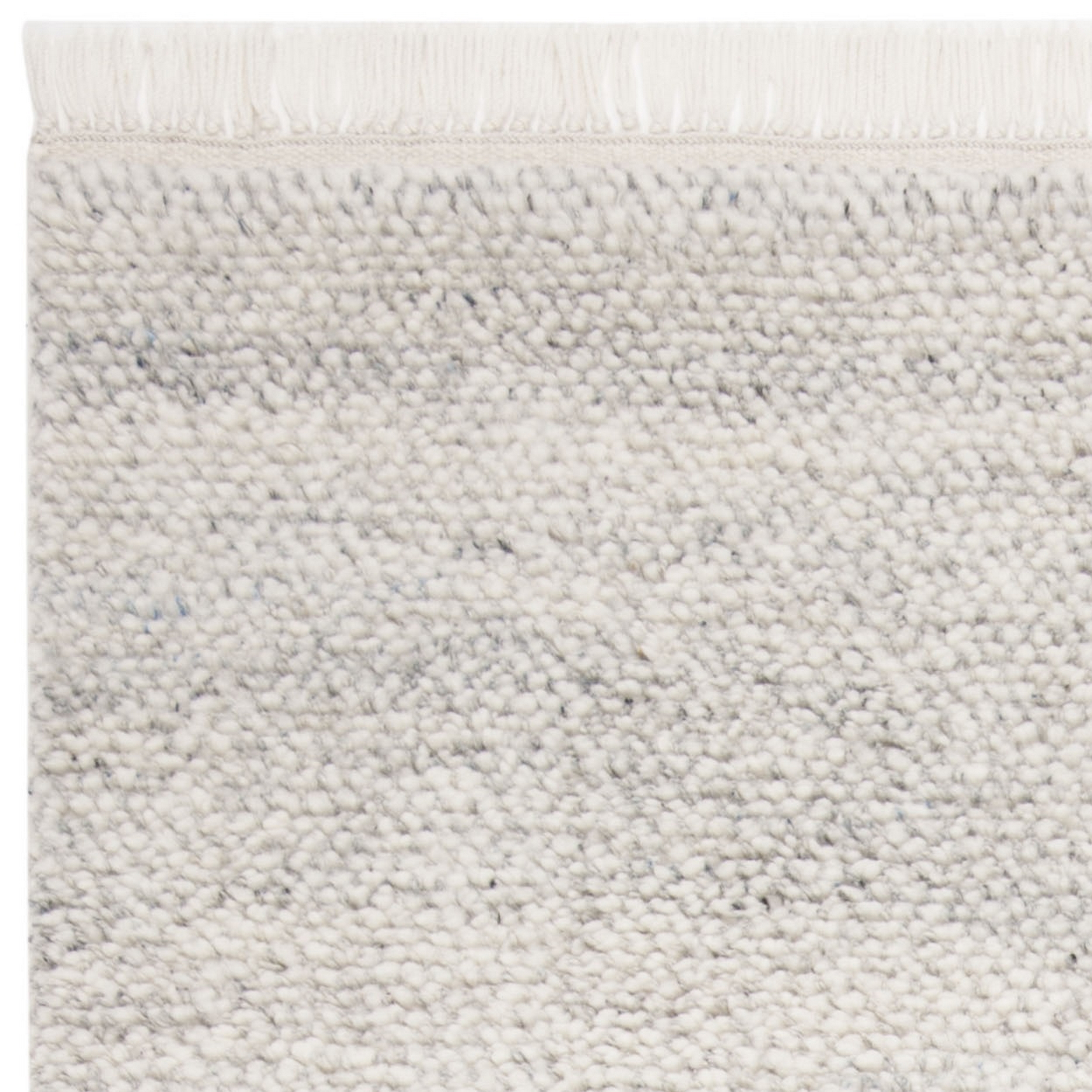 SAFAVIEH Casablanca Carbrey Solid Wool Shag Area Rug, Grey, 4' x 6'