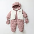 thumbnail image 2 of FYDUU Baby Girls Winter Coats Cute Jumpsuit Snowsuit Bodysuits Warm Outwear Toddler Long Sleeve One-Piece Romper Outfit Fashion Versatile, 2 of 9
