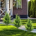 thumbnail image 5 of 19.6 Inch Artificial Cypress Topiary with Ground Spikes – UV Resistant Faux Greenery Plant for Outdoor Indoor Décor, Fake Bush Shrubs for Front Porch, Patio, Topiary, 5 of 8