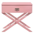 thumbnail image 3 of DUOSONG Charming Pink Nightstand For Modern Spaces Pink Particle Board Furniture Bedroom Furniture Nightstands, 3 of 4