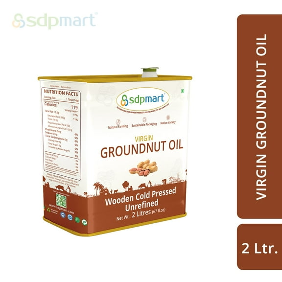 SDPMart Premium Virgin Groundnut Oil 2 Liter