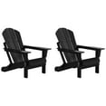 thumbnail image 5 of Polytrends  Laguna Hdpe All Weather Outdoor Patio Foldable Adirondack Chairs Conversation Set (3-Piece Set) Black, 5 of 5