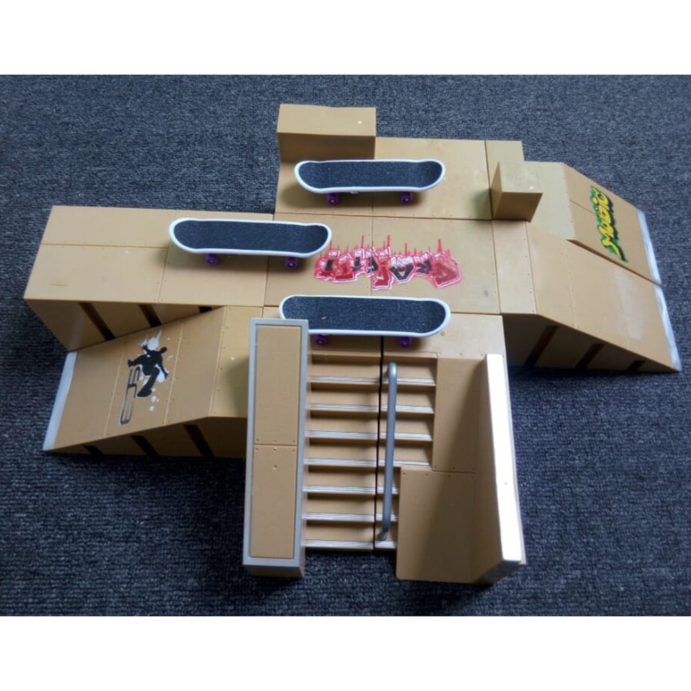Cardboard Tech Deck Ramps Skate Park Kit Ramp Parts Finger