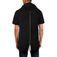thumbnail image 2 of Hat and Beyond Men's Hip Hop Hooded Zip Up Short Sleeved Tee Shirt, 2 of 7