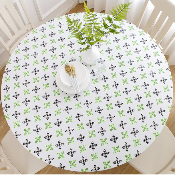 Rally Home Goods Indoor Outdoor Patio Round Fitted Vinyl Tablecloth