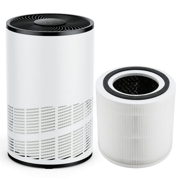MCQ Air Purifier Replacement Filter for Bedroom, H13 True HEPA 3-in-1 Filter, White, Single Pack