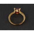 thumbnail image 3 of Heart Shape Lab Created Red Ruby Women's Ring 14K Yellow Gold Plated., 3 of 3