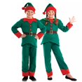 thumbnail image 1 of Fun Shack Disfraz de elfo para niños y niñas, disfraz de elfo festivo para niños, disfraz de elfo festivo, talla grande, 1 of 5