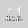 thumbnail image 5 of Better Homes & Gardens 50” to 72” Adjustable Tension or Wall-Mount Curved Shower Curtain Rod, Black, 5 of 7