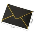thumbnail image 5 of Sylvtty 10Pcs Hot Stamping Envelope Golden Border Blanks V-Flap Design Envelope Greeting Cards Invitations Notes Envelopes, 5 of 6