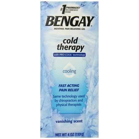 Bengay Cold Therapy, Menthol Pain Relieving Gel, Vanishing Scent, 4 (Best Meds For Back Spasms)