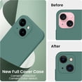 thumbnail image 3 of Designed for iPhone 15 Plus Case, Silicone Upgraded [Camera Protection] Case with [2 Screen Protectors], Soft Anti-Scratch Microfiber Lining Inside, 6.7 inch, Calke Green, 3 of 5