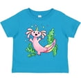 thumbnail image 3 of Inktastic Axolotl Unicorn with Rainbow Tail, Bubbles and Seaweed. Boys or Girls Toddler T-Shirt, 3 of 5