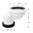 thumbnail image 3 of Offset Toilet Flange Connector Tub Shifter Connector Waste Drain System Shift 10cm, 3 of 8