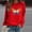 Red, variant on AOOCHASLIY Tops Clearance Winter Womens Casual Tops Ladies Print Sweatshirt Blouse Tee Sweater