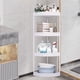 thumbnail image 4 of Estante de almacenamiento esquinero para baño con altura ajustable | Organizador de trípode de plástico y acero inoxidable | Ruedas extraíbles y orificios de drenaje | Estante de pie de 82,7, 4 of 5