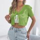 thumbnail image 4 of Tops de Color Sólido para las Mujeres Cuello Redondo Manga Corta Blusa Casual Camiseta Verano Suave, Blusas para las Mujeres Casual, 4 of 8