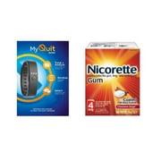 Nicorette Nicotine Gum, Stop Smoking Aid, 4 Mg, Cinnamon Surge, 160 Ct + MyQuit Wellness Band