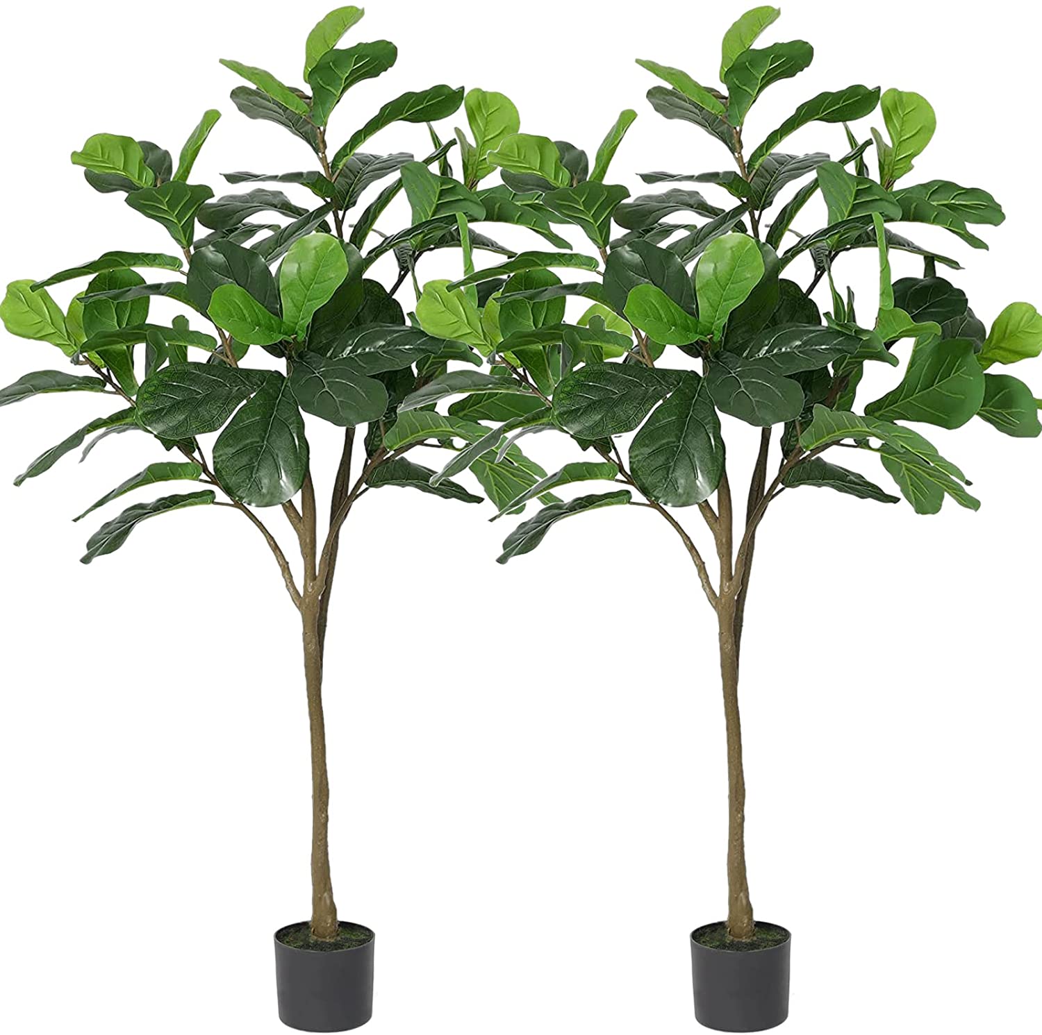 VIAGDO Artificial Fiddle Leaf Fig Tree 5ft Tall 66 Decorative Faux