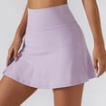 thumbnail image 3 of Gibobby Leggings cortos deportivos mujer para yoga Pantalones cortos para mujer de algodón de cintura alta elástica plisados con volantes lindos panta(Morado,G), 3 of 5