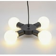 thumbnail image 4 of FSLiving H-Type Track Lighting,Adjustable Wire Length Freely,Three Base E26 Modern Design Black Pendant Light for Kitchen Farmhouse Living Space Loft (Ceiling Track & Bulb Sold Separately) - 1 Pack, 4 of 5