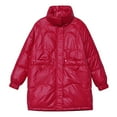 thumbnail image 5 of Vedolay Womens Hooded Parka Coat Plus Size Business Casual Long Fall Coat Red,L, 5 of 5