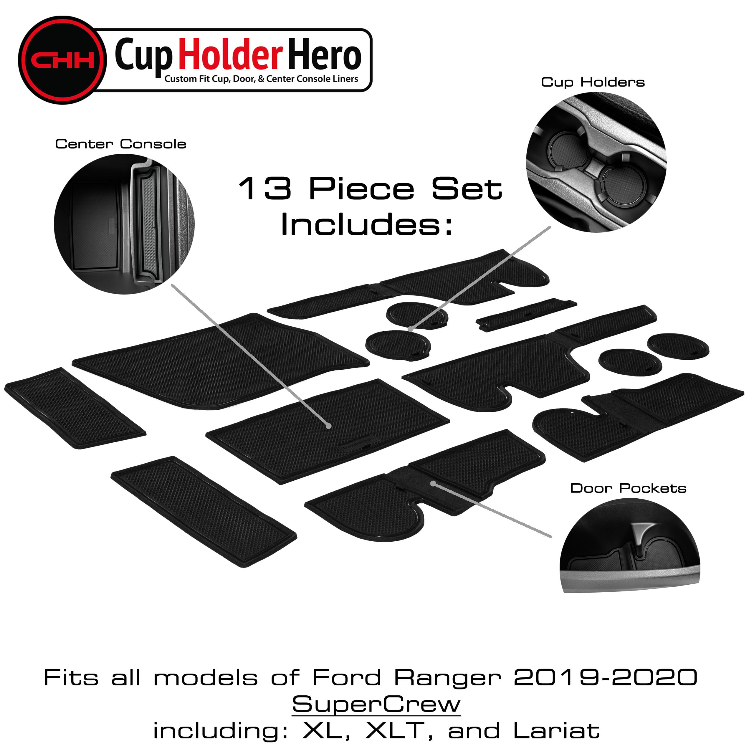2x For Ford Logo Water Cup Holder Non-Slip Rubber Mats 72mm Accessories UK