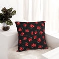 thumbnail image 6 of Pofeuu Beautiful Red Ladybug Print Double-sided plush pillowcase Square Throw Pillow Covers Pillows Cover for Living Room Bedroom Sofa Couch Cushion Cover（No pillow core）-12"x12", 6 of 7