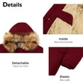 thumbnail image 4 of WenVen Women's Puffer Jacket Hooded Winter Coat Warm Windproof Quilted Coat Red XL, 4 of 6