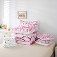 thumbnail image 6 of Homewish Boys Girls Flower Cherry Blossoms Twin Bedding Sets 7-Piece,Pink Floral Sakura Bedding Comforter Set Microfiber,Japanese Style Breathable Sheet Sets,Breathable Home Decor,Reversible, 6 of 8