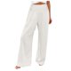 thumbnail image 3 of Pantalones boho de mujer con pierna ancha, cintura alta y fruncido - Cintura elástica, ligeros, pantalones informales de playa, 3 of 8