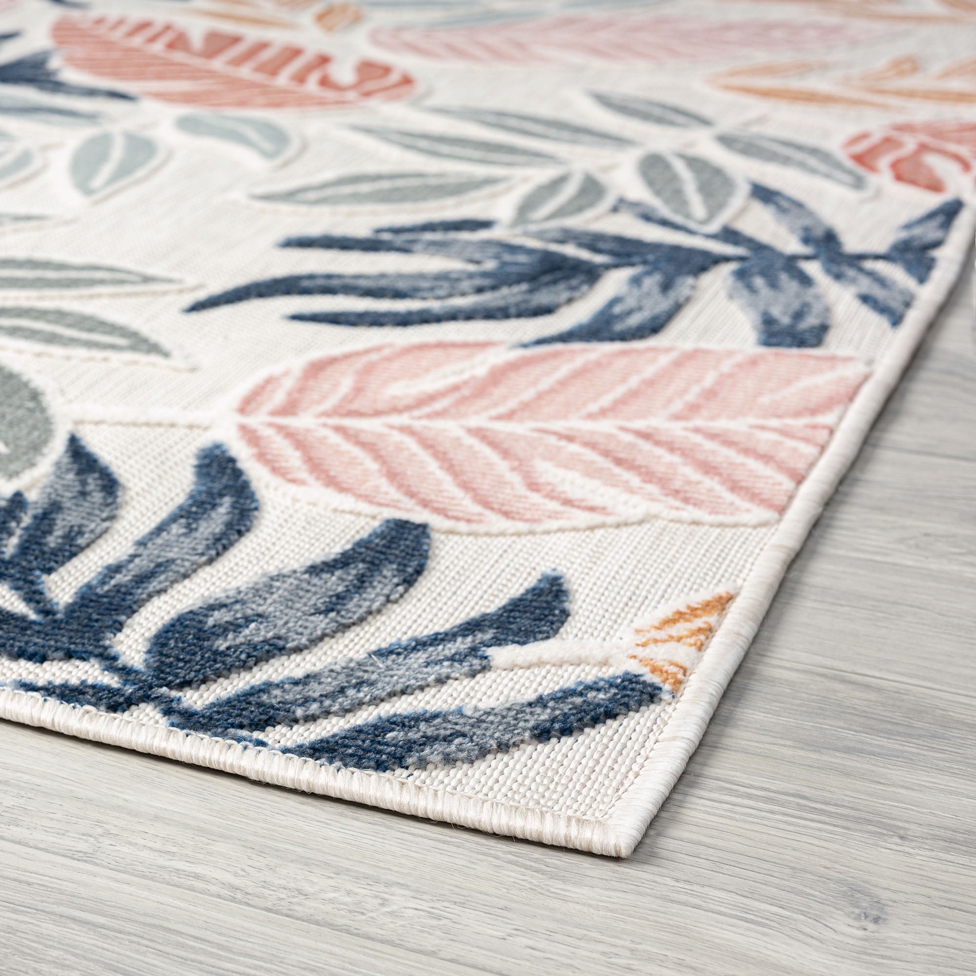 4x6 Water Resistant, Indoor Outdoor Rugs for Patios, Front Door Entry, Entryway, Deck, Porch, Balcony | Outside Area Rug for Patio | Multi-Color, Floral | Size: 3'10'' x 5'3''