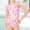 Pink, variant on NAISIBABY Toddler Girls One-Piece Swimsuit (2-6T), Ruffle Floral Prints Stretchy Quick Dry Summer Beach Bathing Suit Yellow 6T