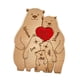thumbnail image 4 of Rompecabezas de madera familiar Familia de bricolaje Decoración de mesa para el hogar Escultura de decoración de madera 5 osos, 4 of 9