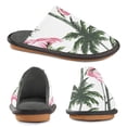 thumbnail image 4 of Flamingo with Palm Trees House Slippers Anti-Skid Winter Slippers with Memory Foam and Indoor Outdoor Soles, 4 of 8