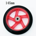 thumbnail image 1 of GLFILL Roue de Trottinette 6 Pouces Roues avant de Fauteuil Roulant avec Roulement 145mm Haute Élasticité Accessoire Antidérapant Noir-Rouge, 1 of 4