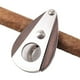 thumbnail image 5 of Gotas de lluvia medio pegadas a madera Cortador de puros de madera de acero inoxidable: guillotina de doble hoja afilada para un corte limpio y uniforme JM, 5 of 5