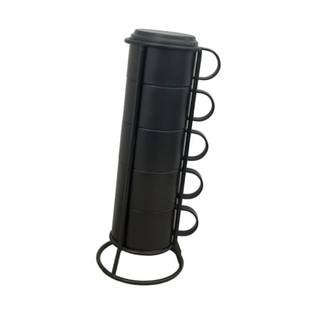 Tazas de café de acero inoxidable Tazas de capuchino Fáciles de limpiar con soporte de metal Cada una 5 piezas
