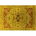 thumbnail image 1 of Ahgly Company Machine Washable Indoor Rectangle Oriental Yellow Industrial Area Rugs, 6' x 9', 1 of 4