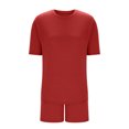 thumbnail image 7 of fatyb Women's Pajama Sets 2 Piece Short Sleeve Casual T-Shirts Sleepwear Shorts Matching Lounge Outfits, 7 of 7