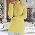 thumbnail image 2 of LEBONYARD Women‘s Trendy Turtleneck Fleece Chic Soft Fuzzy Solid Colored Long Sleeve Comfortable Loose Warm Casual Ladies Cute Pullover Tops, 2 of 8