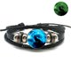 thumbnail image 3 of Pulsera con cabeza de lobo que brilla en la oscuridad, pulsera de cuero multicapa, pulseras luminosas de moda para hombres y mujeres, joyería de lobo, 3 of 5