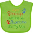 thumbnail image 3 of Inktastic Awesome Like My Opa Boys or Girls Baby Bib, 3 of 4