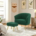 thumbnail image 6 of Andeworld Modern Accent Chair with Ottoman, Upholstered armchair for Living Room, Bedroom (Green), 6 of 6