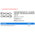 thumbnail image 2 of Intake Manifold Gasket Set - Compatible with 1998 - 2003 Mercedes-Benz ML320 3.2L V6 1999 2000 2001 2002, 2 of 2