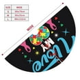 thumbnail image 3 of Picia I Love My Autism Print Christmas Tree Skirt , Christmas Tree Skirt Ornaments for Merry Christmas Holiday Party Decorations Indoor Outdoor-30", 3 of 7
