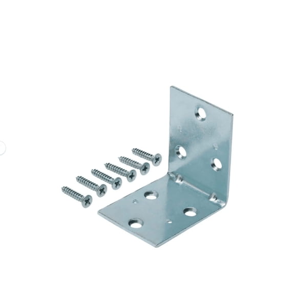 2PK Everbillt 2-1/2 in Zinc-Plated Steel Double-Wide Corner Brace 20744
