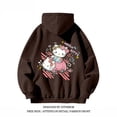 thumbnail image 1 of American niche fun graffiti cartoon hello kitty hooded sweater women's autumn and winter loose slimming coat, 1 of 5