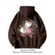 thumbnail image 3 of Sudadera con capucha de Hello Kitty de Sanrios para niñas, abrigo holgado de algodón para otoño e invierno, suéter bonito para parejas, camisetas informales, 3 of 5