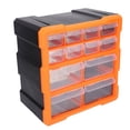 thumbnail image 4 of Organizador de hardware de 12 cajones, caja de almacenamiento de tornillos para taller, oficina, papelería, manualidades, cajón translúcido, 4 of 14